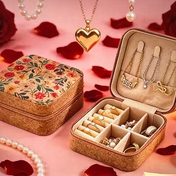Marcellas Boutique Accessories - Floral mini Jewelry Box premium Faux leather. 🆕